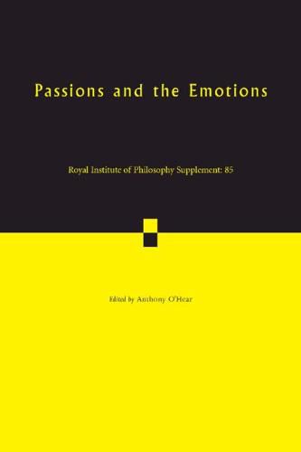 Cover image for Passions and the Emotions: Volume 85