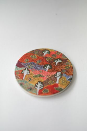 Aboriginal Bush Medicine Ceramic Coaster
