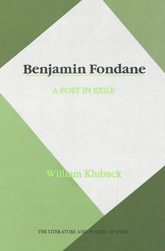 Benjamin Fondane: A Poet in Exile