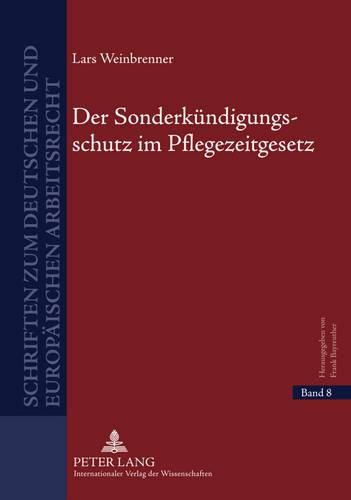 Cover image for Der Sonderkuendigungsschutz Im Pflegezeitgesetz