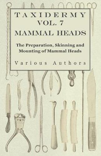 Cover image for Taxidermy Vol.7 Mammal Heads - The Preparation, Skinning and Mounting of Mammal Heads