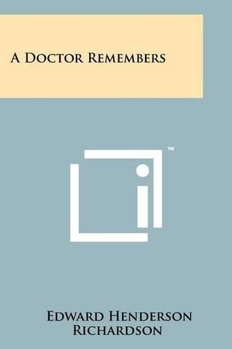 Cover image for A Doctor Remembers