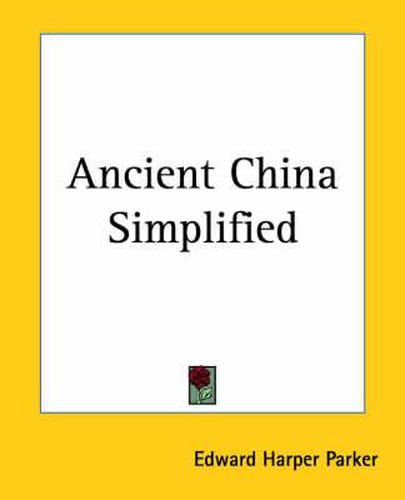 Cover image for Ancient China Simplified