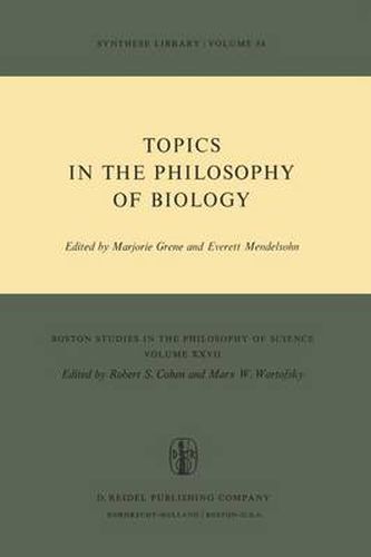 Cover image for Topics in the Philosophy of Biology