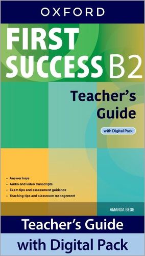 Cover image for First Success B2 Teacher's Guide with Digital Pack