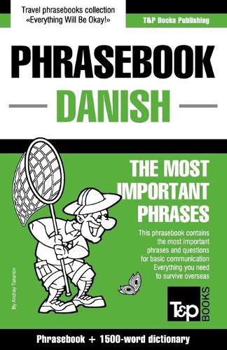Cover image for Danish phrasebook and 1500-word dictionary