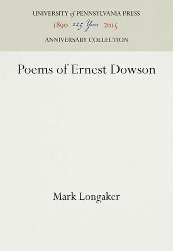 Cover image for Poems of Ernest Dowson