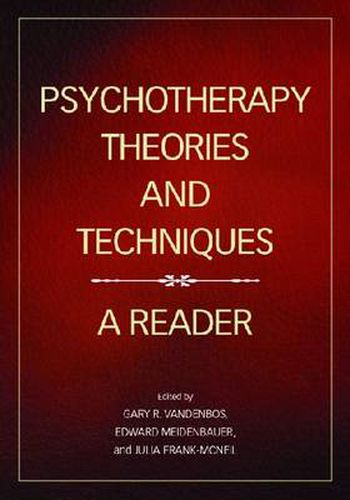 Cover image for Psychotherapy Theories and Techniques: A Reader