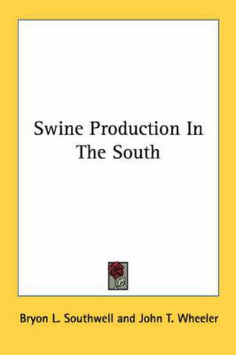 Cover image for Swine Production in the South