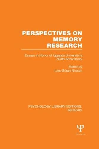 Cover image for Perspectives on Memory Research (PLE:Memory): Essays in Honor of Uppsala University's 500th Anniversary