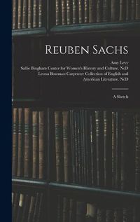 Cover image for Reuben Sachs: a Sketch