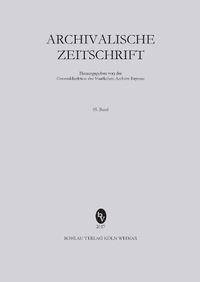 Cover image for Archivalische Zeitschrift: 95. Band