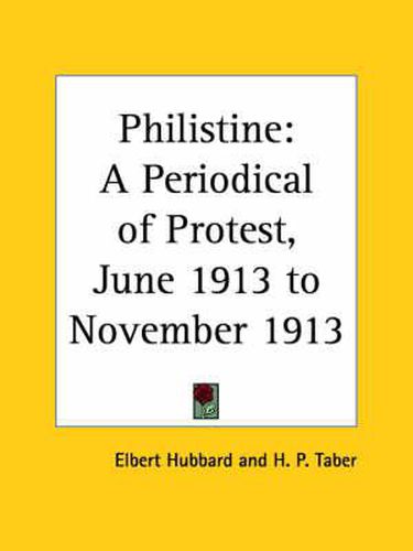 Cover image for Philistine: A Periodical of Protest Vol. 37 (1913)