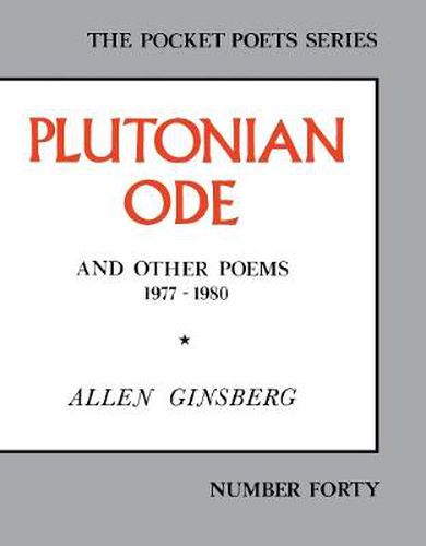 Plutonium Ode and Other Poems, 1977-80