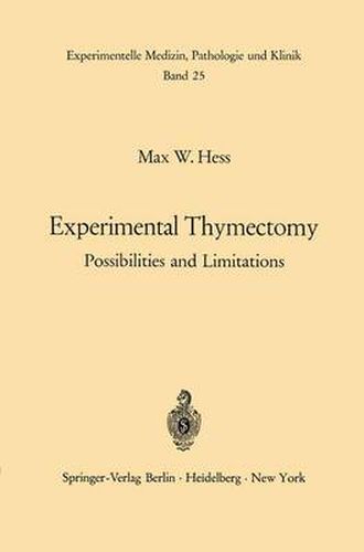 Cover image for Experimental Thymectomy