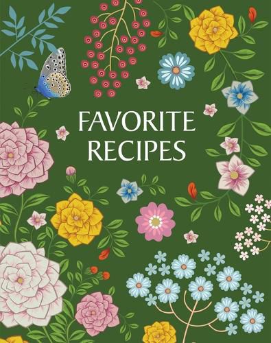 Cover image for Recipe Book to Write in Your Own Recipes - Favorite Recipes (Flower Cover) Tabbed Sections & Accordion Pocket Custom Cookbook Keepsake for Her, Mom, Daughter, Wife