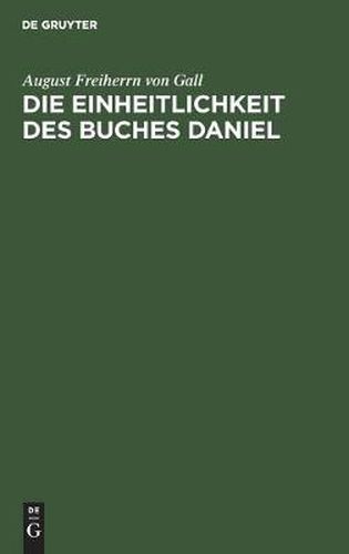 Cover image for Die Einheitlichkeit des Buches Daniel