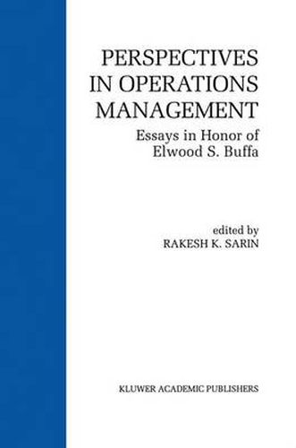 Cover image for Perspectives in Operations Management: Essays in Honor of Elwood S. Buffa