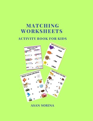 Cover image for Matching Worksheets, Activity Book for Kids