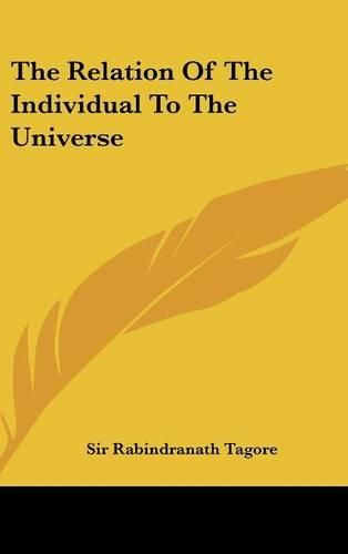 Cover image for The Relation of the Individual to the Universe