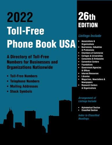 Cover image for Toll-Free Phone Bk 2022 26th E