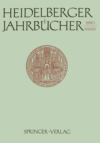 Cover image for Heidelberger Jahrbucher