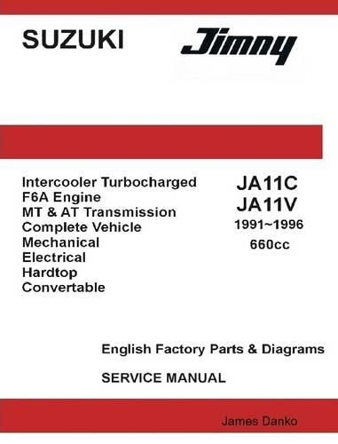 Cover image for Suzuki Jimny JA11C JA11V 660cc English Factory Parts Manual 1991-1996