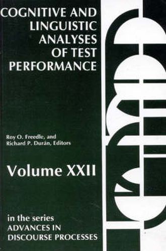Cover image for Cognitive and Linguistic: Analyses of Test Performance