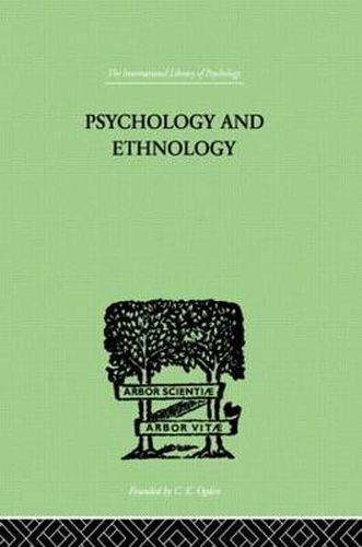 Cover image for Psychology and Ethnology