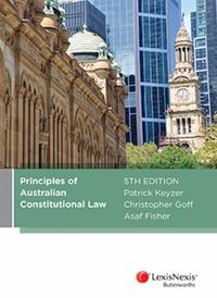 Cover image for Principles of Australian Constitutional Law