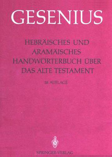 Cover image for Hebraisches und Aramaisches Handwoerterbuch uber das Alte Testament: 1. Lieferung: Alef - Gimel