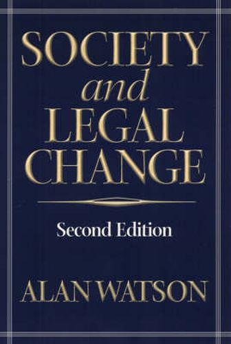 Cover image for Society And Legal Change 2Nd Ed