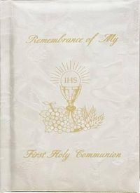 Cover image for Remembrance of My First Holy Communion-Girl-White Pearl: Marian Children's Mass Book