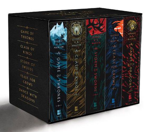 Cover image for George R. R. Martin's A Game of Thrones 5-Book Boxed Set (Song of Ice and Fire  Series): A Game of Thrones, A Clash of Kings, A Storm of Swords, A Feast for Crows, and  A Dance with Dragons