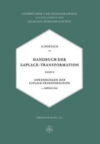 Cover image for Handbuch Der Laplace-Transformation: Band II. Anwendungen Der Laplace-Transformation