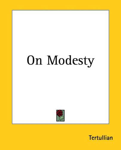Cover image for On Modesty