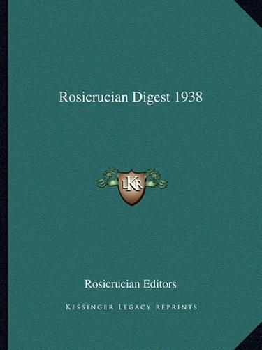 Cover image for Rosicrucian Digest 1938