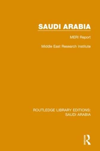 Cover image for Saudi Arabia: MERI Report