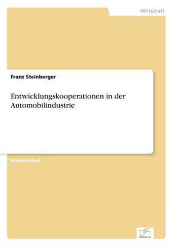 Cover image for Entwicklungskooperationen in der Automobilindustrie