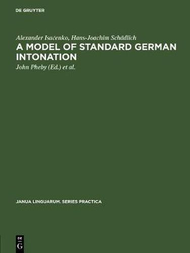 Cover image for A model of standard German intonation