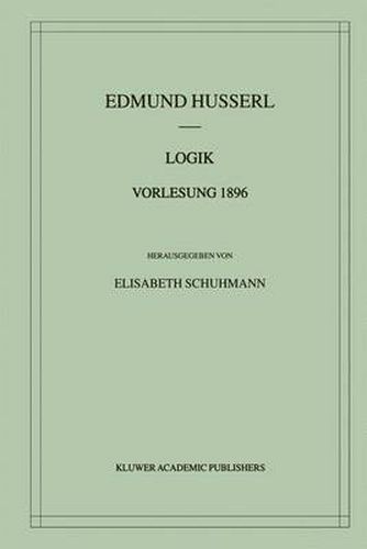 Cover image for Logik Vorlesung 1896