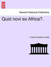 Cover image for Quid Novi Ex Africa?.