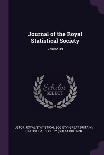 Cover image for Journal of the Royal Statistical Society; Volume 39