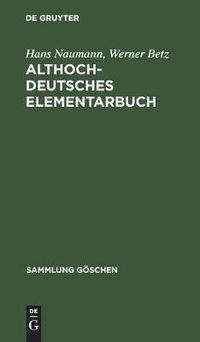 Cover image for Althochdeutsches Elementarbuch