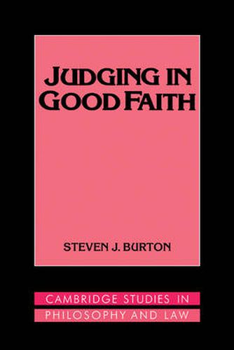 Cover image for Judging in Good Faith