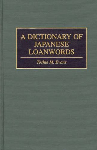 Cover image for A Dictionary of Japanese Loanwords