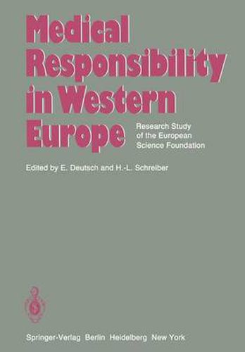 Cover image for Medical Responsibility in Western Europe: Research Study of the European Science Foundation