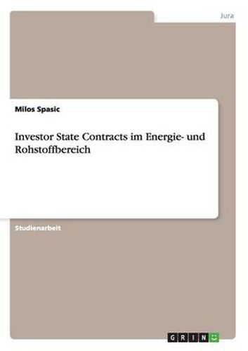 Cover image for Investor State Contracts im Energie- und Rohstoffbereich