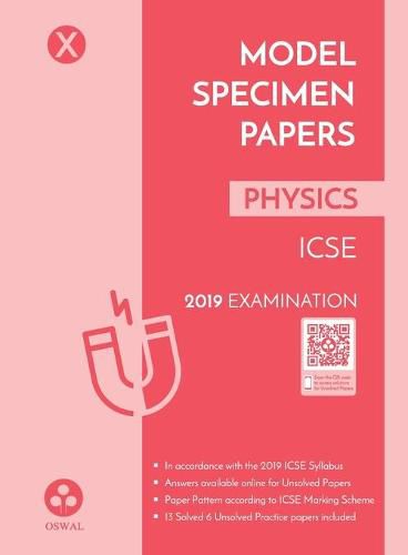 Cover image for Model Specimen Papers for Physics: Icse Class 10 for 2019 Examination