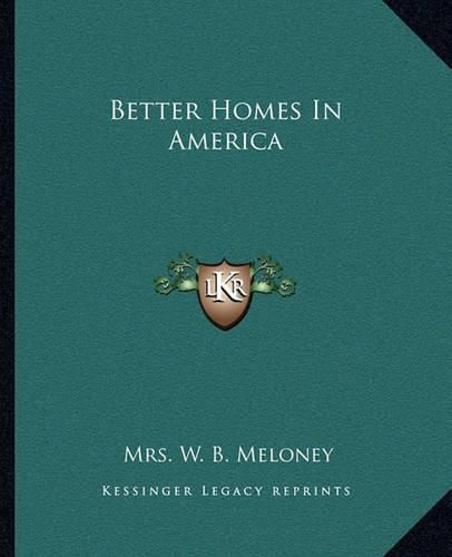 Cover image for Better Homes in America